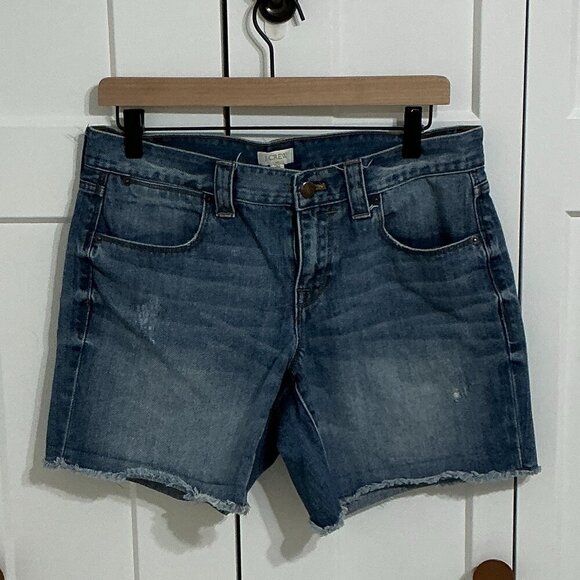 J. Crew Pants - J.Crew Denim Shorts 28 Blue Cutoff Raw Hem 100% Cotton Classic Summer Style